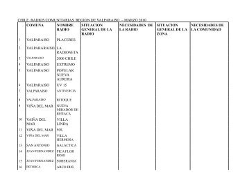 chile radios comunitarias region de valparaiso â marzo ... - amarc