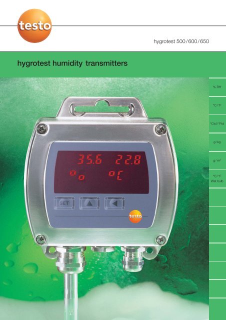 hygrotest humidity transmitters