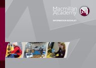 INFORMATION BOOKLET - Macmillan Academy