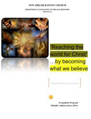 “Reaching the world for Christ” …by becoming what we believe