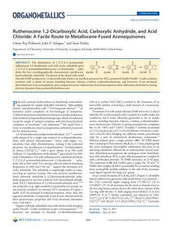 Organometallics (2011) - American Chemical Society Publications