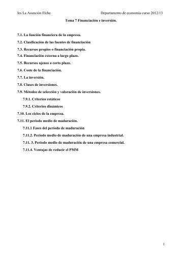 Ies La AsunciÃ³n Elche Departamento de economÃ­a curso 2012/13 1 ...