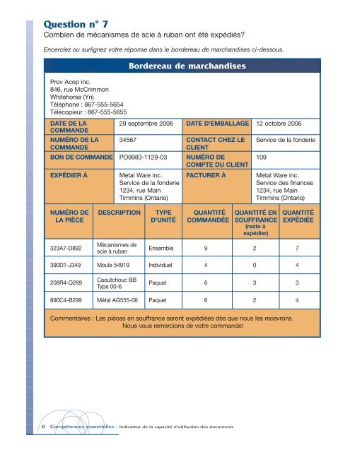 Indicateur de la capacité d'utilisation des documents - Guide à l ...