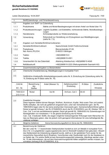 7-00 SDB Ni hochlegiert _Schmiede - Saarschmiede GmbH ...