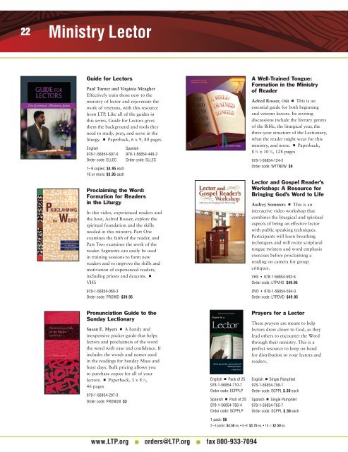 Ministry - Liturgy Training Publications