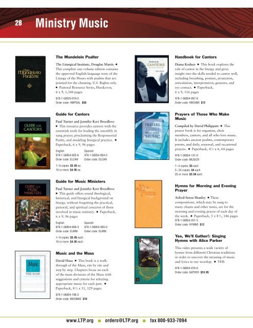 Ministry - Liturgy Training Publications