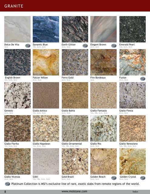 2013 General Brochure - Natural Stone