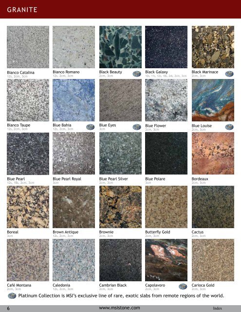 2013 General Brochure - Natural Stone