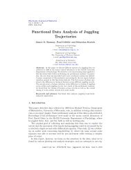Functional Data Analysis of Juggling Trajectories - Paul Gribble