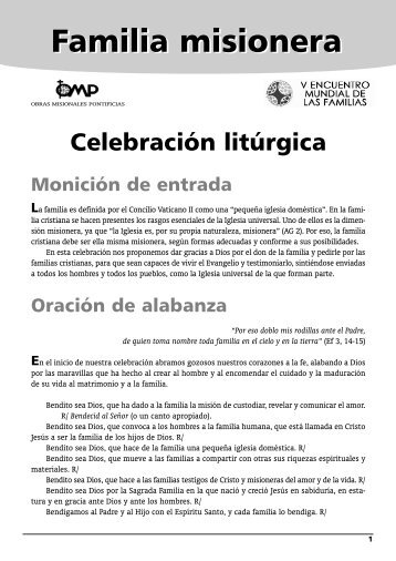 CelebraciÃ³n litÃºrgica - Obras Misionales Pontificias