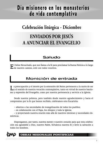 Enviados por JesÃºs a anunciar el Evangelio - Obras Misionales ...