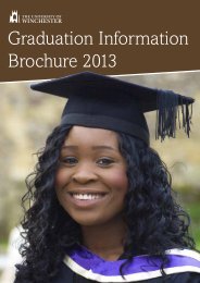 Graduation Information Brochure 2013 - University of Winchester