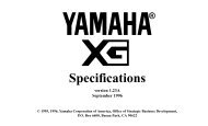 Yamaha XG Specification