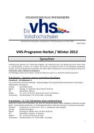 VHS-Programm Herbst / Winter 2012 - Rheinzabern