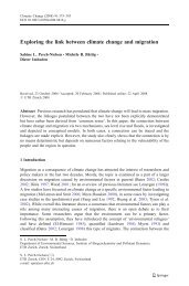 Exploring the link between climate change and migration