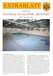 Einweihung der Sporthalle â€žRÃ¶merbadâ€ - Rheinzabern