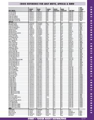 Street Bike Cross Reference Chart - TheMotoStop!