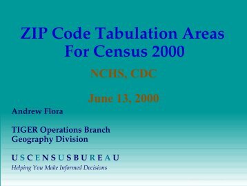 ZIP Code Tabulation Areas For Census 2000 - Population Studies ...
