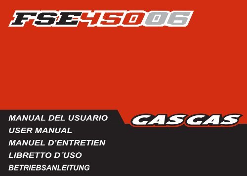 manual del usuario user manual manuel d'entretien - Gas Gas