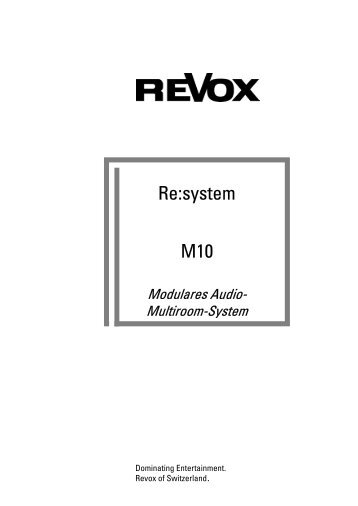 M10 Software 2.xx - im Revox Studio Richterswil