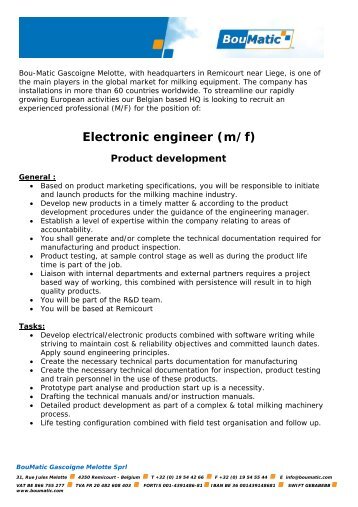 Bou-Matic Gascoigne Melotte, with headquarters in Remicourt near ...