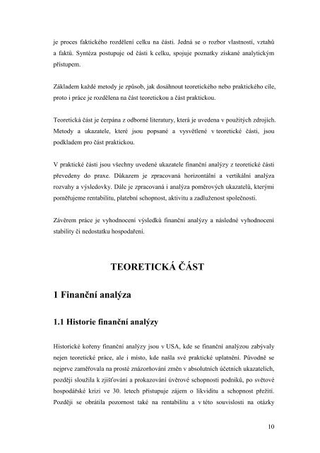 Finanční analýza společnosti z kategorie SME.pdf - Index of ...