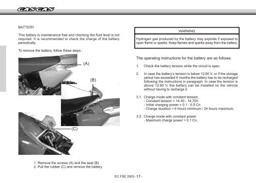 SERVICE MANUAL SERVICE MANUAL - Gas Gas