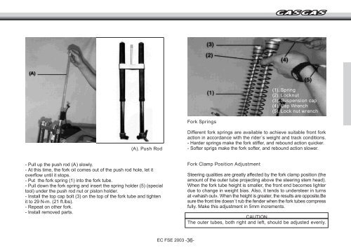 SERVICE MANUAL SERVICE MANUAL - Gas Gas