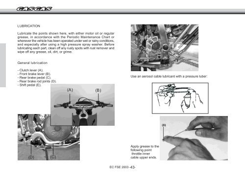 SERVICE MANUAL SERVICE MANUAL - Gas Gas