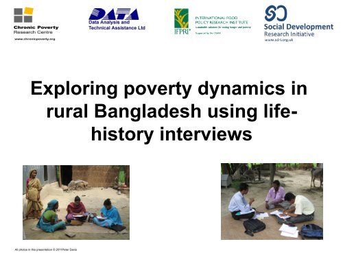 Exploring poverty dynamics in rural Bangladesh using life ... - Shiree