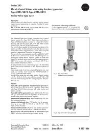 Series 240 Electric Control Valves with safety function, typetested ...