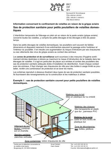 Sas de protection sanitaire pour petits poulaillers de volailles ...