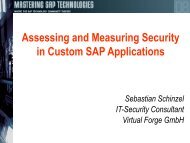 Assessing and Measuring Security in Custom SAP ... - Virtual Forge