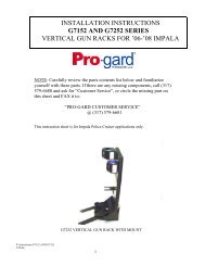 Vertical Self Supporting Gunrack Install Instructions for Impala Only