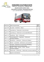 Horaires des transports publics - bus