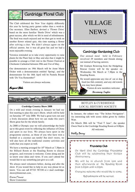 March 08 Curdridge Parish News - Hampshire County Council