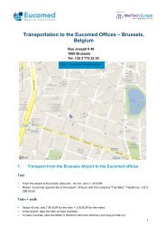 Transportation to the Eucomed Offices â Brussels, Belgium