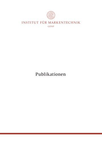 Presseinformationen Institut für Markentechnik Genf