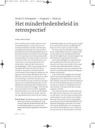 Het minderhedenbeleid in retrospectief