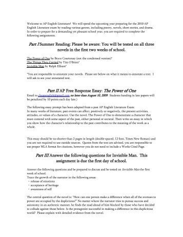 High School Persuasive Essay Ap English Lit Summer Reading Black Pdf Cresskill Public Schools Science And Society Essay also Good High School Essay Examples Renaissance Prose Reading Packet Pdf Cafferys Ap English Personal Essay Examples High School