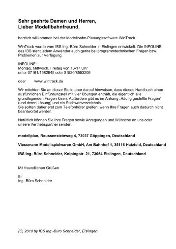 WinTrack V10.0 - Viessmann Modellspielwaren GmbH