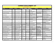 CURRENT PROJECT LIST - City of Cottonwood