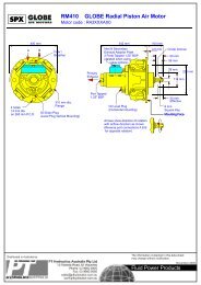 RM410 GLOBE Radial Piston Air Motor - PT Hydraulics