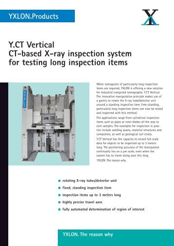 Y.CT Vertical CT-based X-ray inspection system for ... - Instmed.com.br