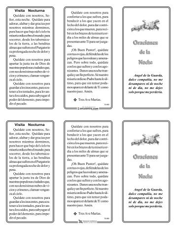 Page 1 Visita Nocturna Quédate con nosotros, Se- ñor, esta noche ...