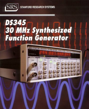 DS345 30 MHz Synthesized Function Generator $1595