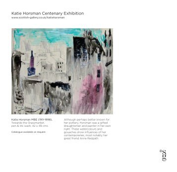 Katie Horsman Centenary Exhibition - The Scottish Gallery