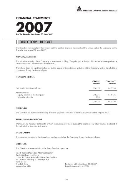 Annual Report 2007 - The Lion Group