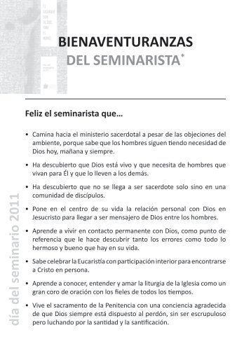 bienaventuranzas del seminarista - Seminari Conciliar de Barcelona
