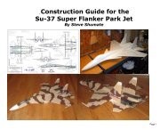 Construction Guide for the Su-37 Super Flanker Park Jet